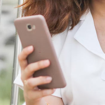 phone in hand