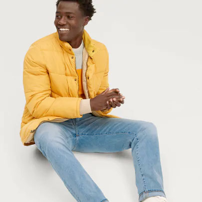 man in yellow jacket
