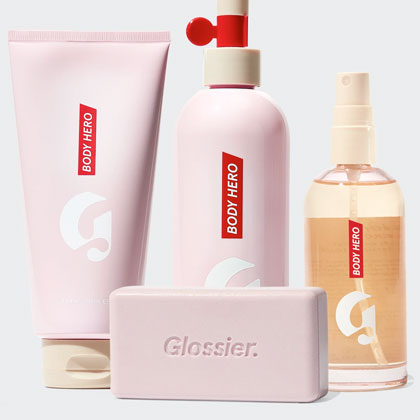 glossier skin and bath products