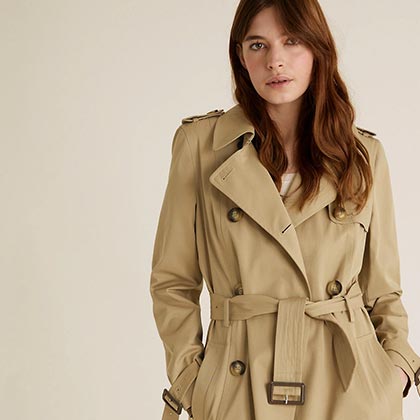 lady wearing trenchcoat