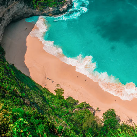 bali beach aerial